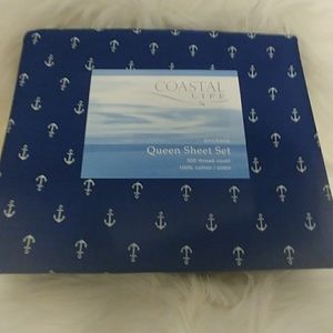 Coastal Life Queen Anchor Sheet Set